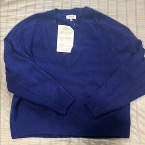 Madewell women’s cashmere Blue V-Neck Sweater